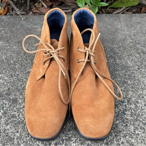 MBT Tan Brown Suede Chukka Lace Up Boots