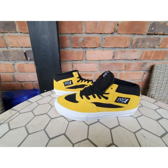 Men Sz 6.5 VANS SKATE HALF CAB Kobe Bruce Lee  Sneakers Black Yellow Rare