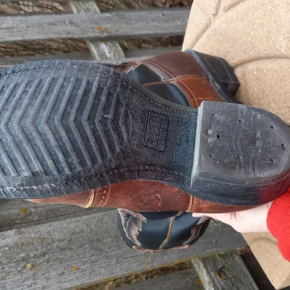 Men's Brown and Black Western Boots