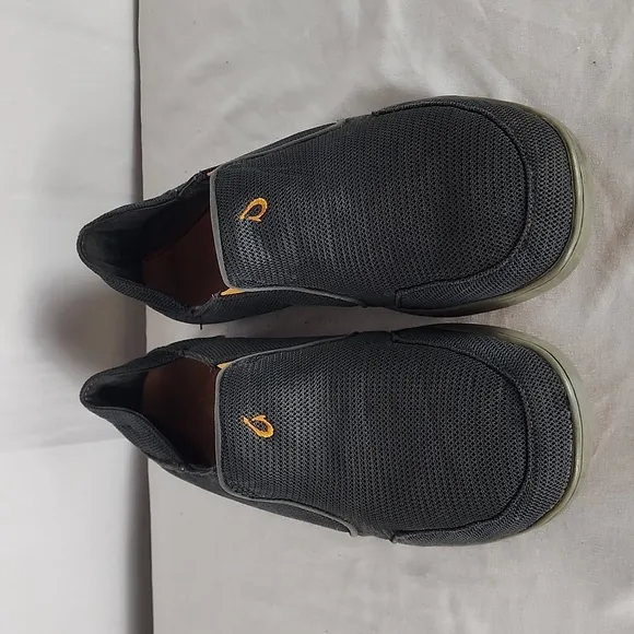 Men’s Olukai Noheah Mesh Slip On Shoes in Dark Shadow 10