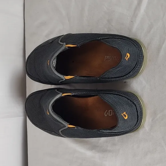 Men’s Olukai Noheah Mesh Slip On Shoes in Dark Shadow 10