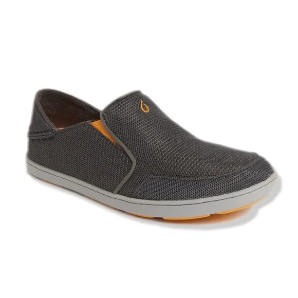 Men’s Olukai Noheah Mesh Slip On Shoes in Dark Shadow 10