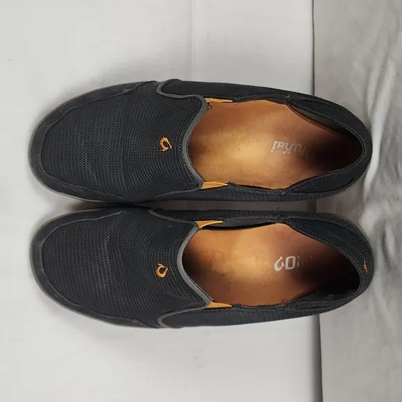 Men’s Olukai Noheah Mesh Slip On Shoes in Dark Shadow 10