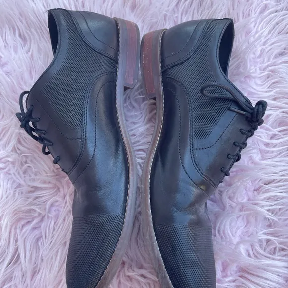 MENS ROCKPORT S Black Leather  Shoes Size 10 Comfort.