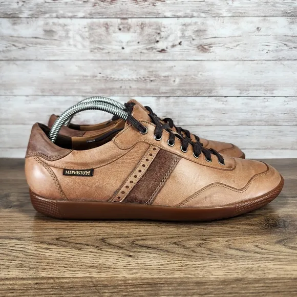 Mephisto Men's Leather Chestnut Brown Steve Urban Sneaker Shoes Size 9 US
