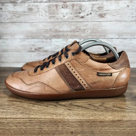 Mephisto Men's Leather Chestnut Brown Steve Urban Sneaker Shoes Size 9 US