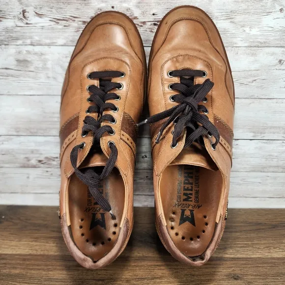 Mephisto Men's Leather Chestnut Brown Steve Urban Sneaker Shoes Size 9 US