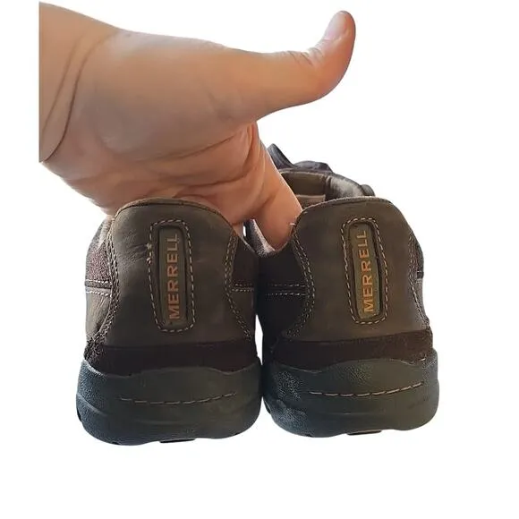 Merrell Traveler Sphere J42355 Brown Leather Trainers Shoes Men's Size 10.5