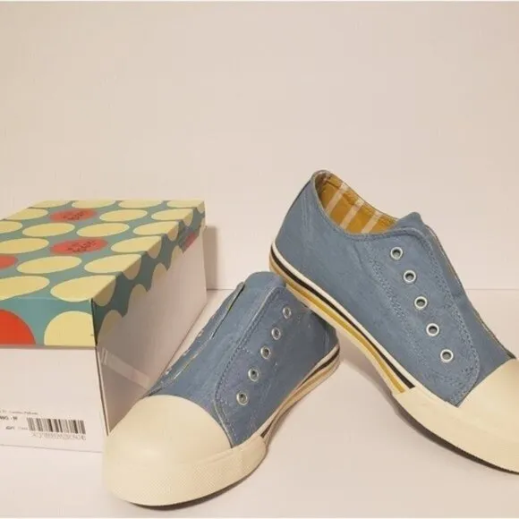 Mini Boden blue slip on shoes 37 / 5  Boy New