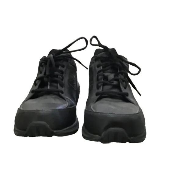 NEW BALANCE- MENS BLACK LEATHER LOW TOP WALKING SHOES MW928BK SIZE 12