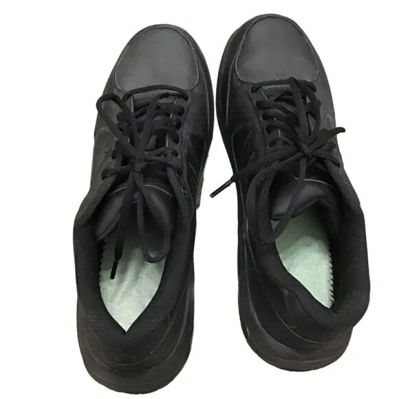 NEW BALANCE- MENS BLACK LEATHER LOW TOP WALKING SHOES MW928BK SIZE 12