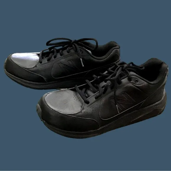NEW BALANCE- MENS BLACK LEATHER LOW TOP WALKING SHOES MW928BK SIZE 12