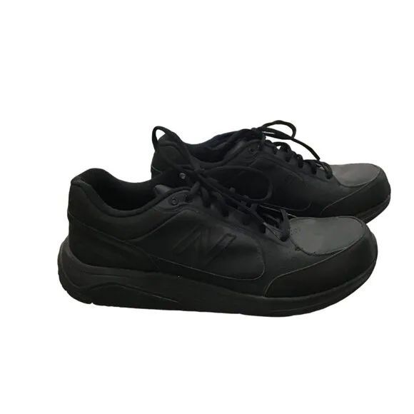 NEW BALANCE- MENS BLACK LEATHER LOW TOP WALKING SHOES MW928BK SIZE 12