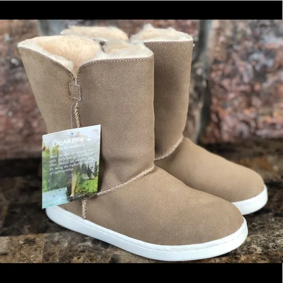 NEW BEARPAW Little Girls Delaney Sneaker Boots