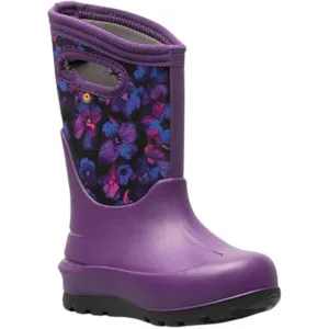 NEW BOGS girl's neo-classic petal rain boots in purple