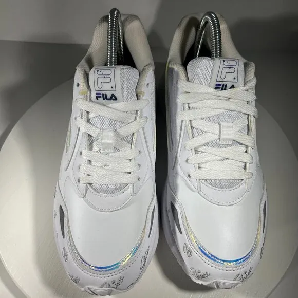 NEW BTS FILA VOYAGER COLLECTION WAVELET OG SHINE Mens Leather Shoes Size 8 White