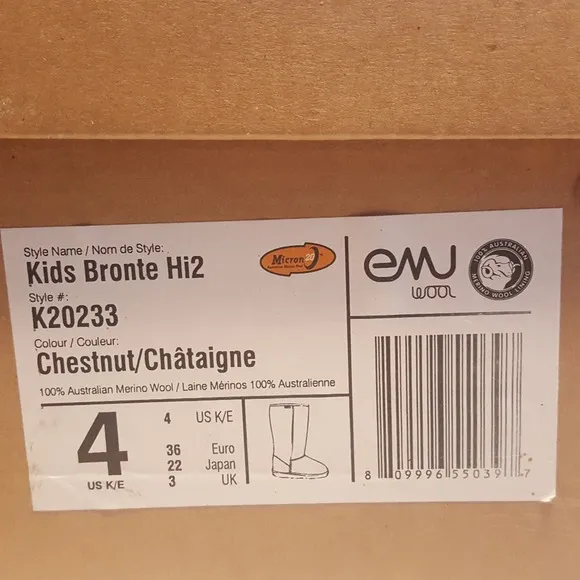 NEW Emu kids' &quot;Bronte Hi2&quot; tall suede boots