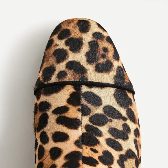 New! J Crew sz 7 7.5 Roxie Cap-toe Ankle Boots Calf Half Leopard Cheetah NWT