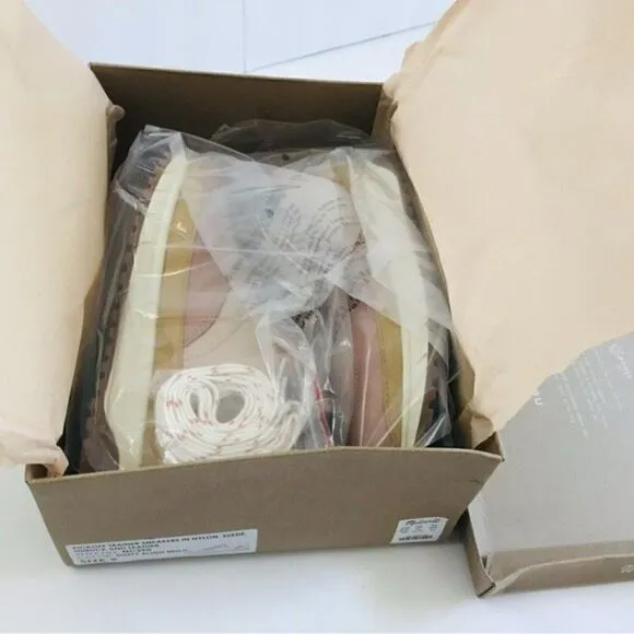 New! Madewell Kickoff Trainer Sneakers Leather Nylon Pink Nubuck Platform Shoes