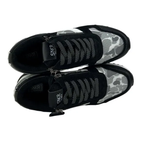New Men SNKR Project Fashion Sneakers  Rodeo 1.5 Black Grey Camo Shoes US 11.5