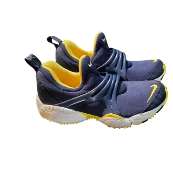 New Nike Presto Extreme Youth Size 3 Blue/Yellow Athletic Shoes Kids Slip On
