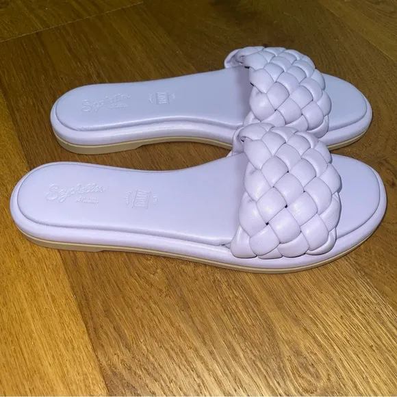 NEW Seychelles Bellissima Lavender Woven Slide Sandals Made in Italy Size 10