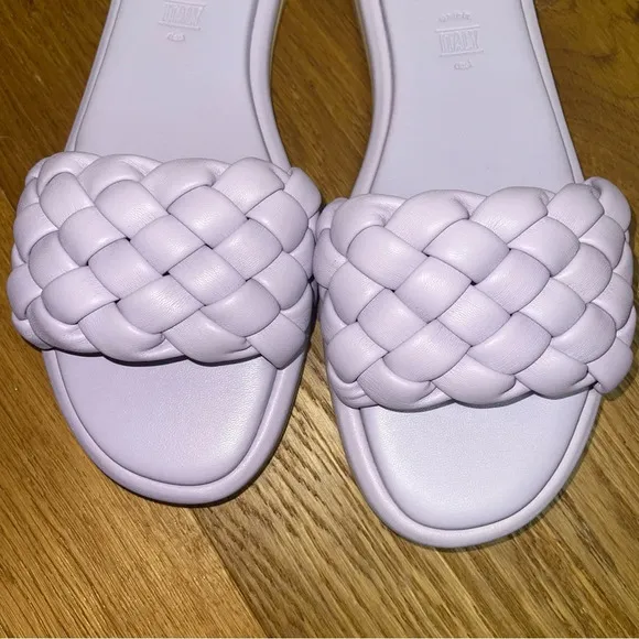 NEW Seychelles Bellissima Lavender Woven Slide Sandals Made in Italy Size 10