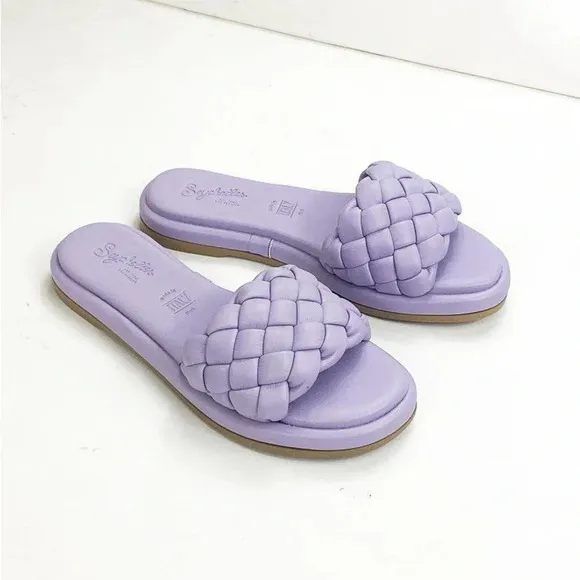 NEW Seychelles Bellissima Lavender Woven Slide Sandals Made in Italy Size 10