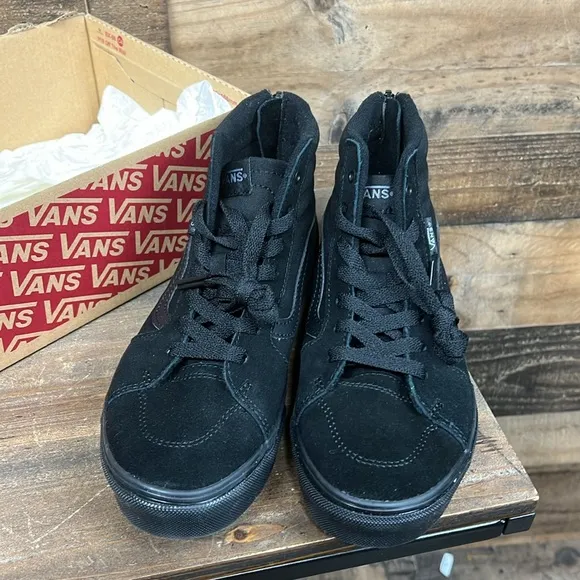 New Vans Filmore Hi Zip Skate Shoes Back Zip Youth Size 5 Women's Size‎ 7