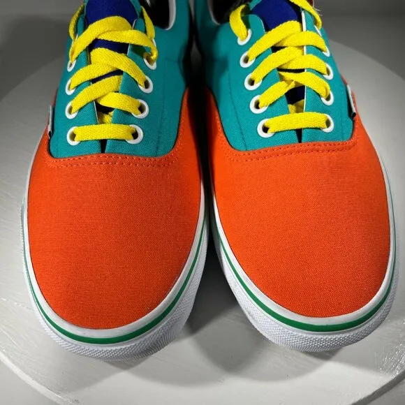 NEW Vans Mens Size 10.5 Comfycush Era Customs Shoes Sneakers Orange Yellow Skate