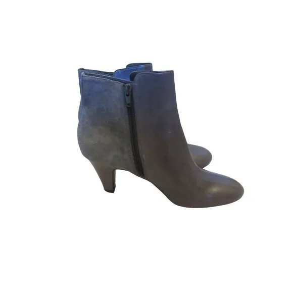 New Woman's Naturalizer Gray Leather Suede Ankle Boots Size 8M