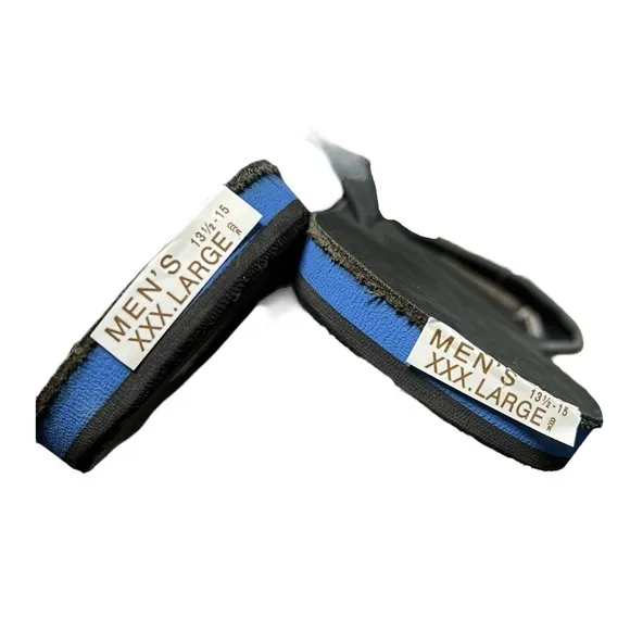 🌈NEW w.tag Rainbow Single Layer Premier Leather Sandal w Blue 1&quot; Midsole  XXXL