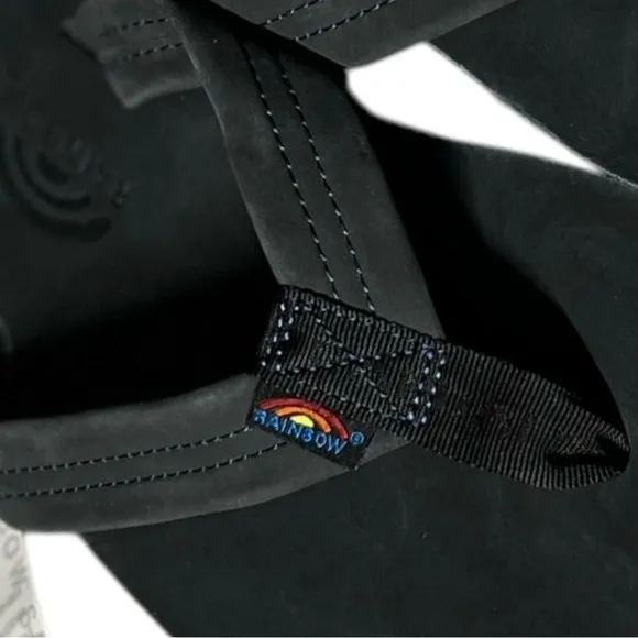 🌈NEW w.tag Rainbow Single Layer Premier Leather Sandal w Blue 1&quot; Midsole  XXXL