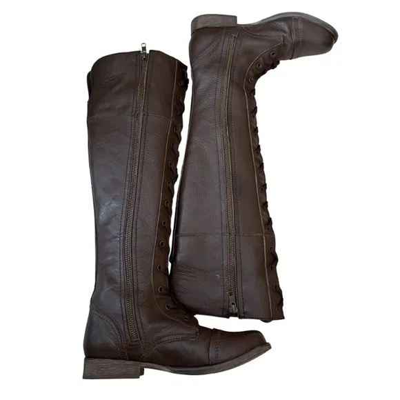 NEW Zigi Girl &quot; Future &quot; Brown Suede Leather Knee High Boots Size 6M