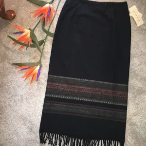NEW~Michele  Black Wool Skirt