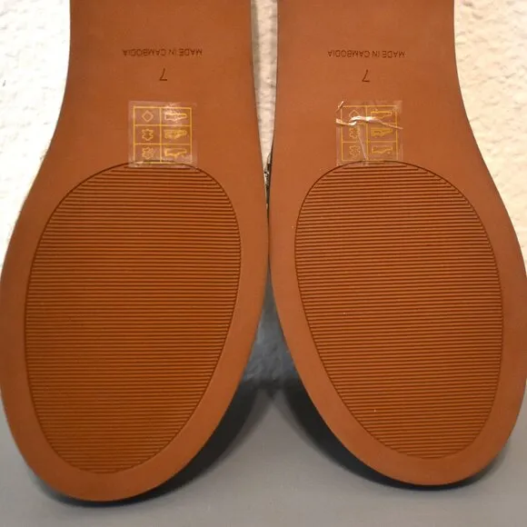 NIB Madewell Cloudlift Lite Woven Leather Slide Sandals Pale Oyster Sz 7