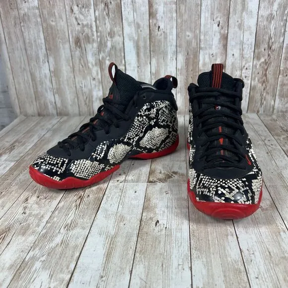 Nike‎ Air Foamposite One Boys Size 6.5Y Black Athletic Shoes Sneakers 644791-104