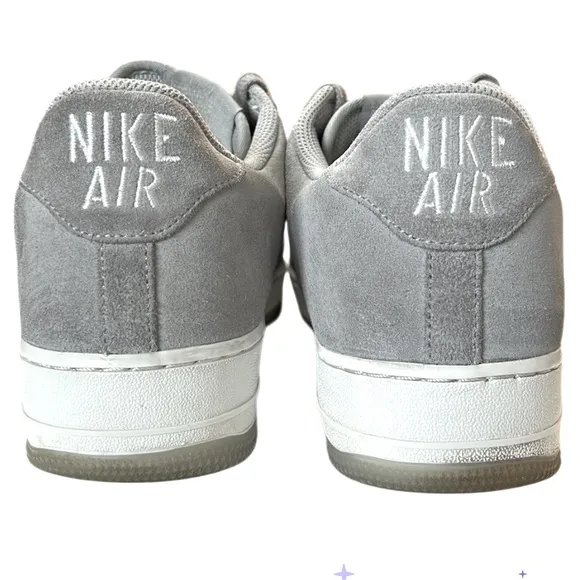 NIKE AIR FORCE 1 JEWEL COLOR OF THE MONTH LIGHT SMOKE GREY SUEDE SNEAKERS Men 11