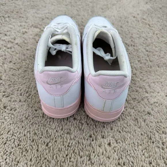Nike Air‎ Force 1 Shoes Low Tops White Pink Sole (CV7663-100) Youth Size 7Y
