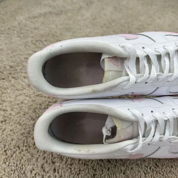 Nike Air‎ Force 1 Shoes Low Tops White Pink Sole (CV7663-100) Youth Size 7Y