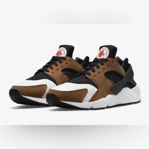 Nike Air Huarache LE DH8143-001 Bison NWOB Black/White/Brown/Red Retro DS Sz 3.5