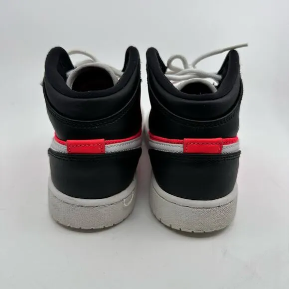 Nike Air Jordan 1 Mid GS Sneakers Shoes White Black Infrared Big Kids Sz US 4.5Y