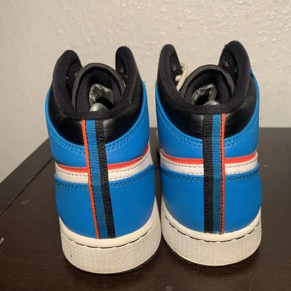 Nike Air Jordan 1 Mid Retro Game Time Shoes (GS) CV4891-001 Tri-Color Ribbons 6Y