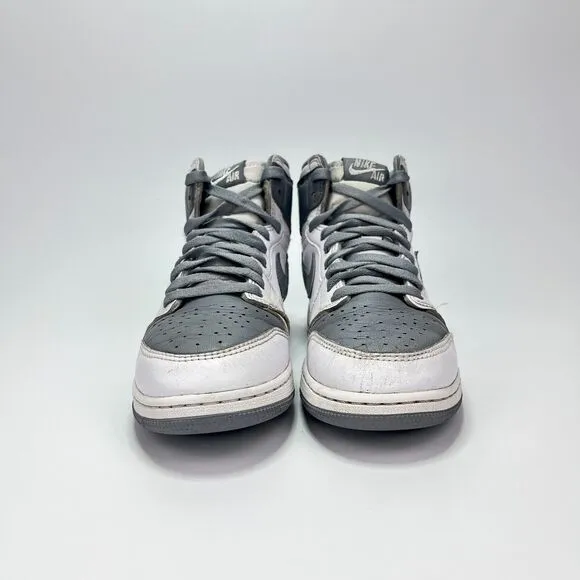 Nike Air Jordan 1 Retro High OG Gray White Shoes 575441-037 Youth Size 6.5