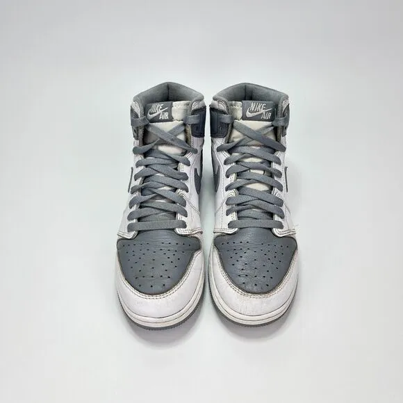 Nike Air Jordan 1 Retro High OG Gray White Shoes 575441-037 Youth Size 6.5