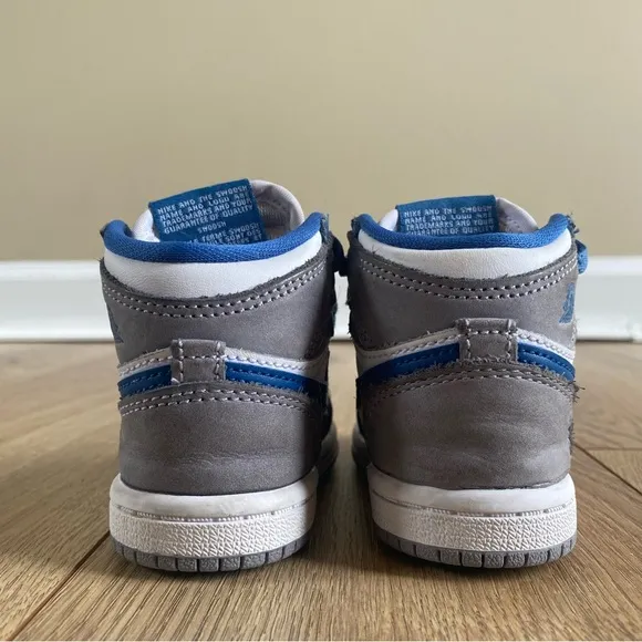 Nike Air Jordan 1 Retro High OG TD 'True Blue' Infant Toddler Shoes Size 4c