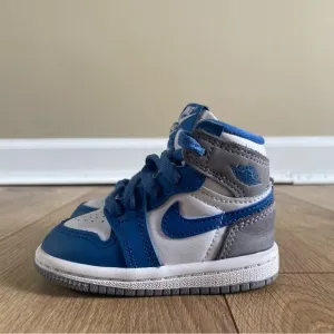 Nike Air Jordan 1 Retro High OG TD 'True Blue' Infant Toddler Shoes Size 4c