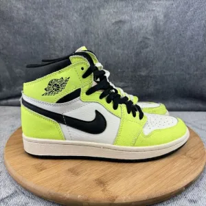 Nike Air Jordan 1 Retro Visionaire Shoes Mens Size 7 Yellow Basketball Sneakers