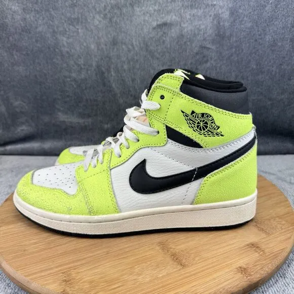 Nike Air Jordan 1 Retro Visionaire Shoes Mens Size 7 Yellow Basketball Sneakers