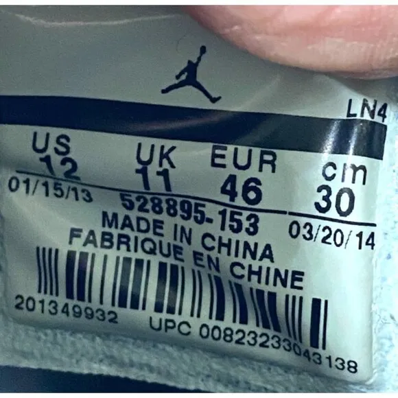 Nike Air Jordan 11 Retro Concord Low Sneakers Mens 12 Black &amp; White  528895-153